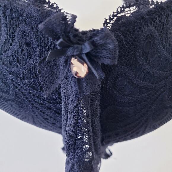 NWT Le Mystere SOPHIA LACE STRAPLESS Underwire Bra Size 34D Black - Picture 5 of 10